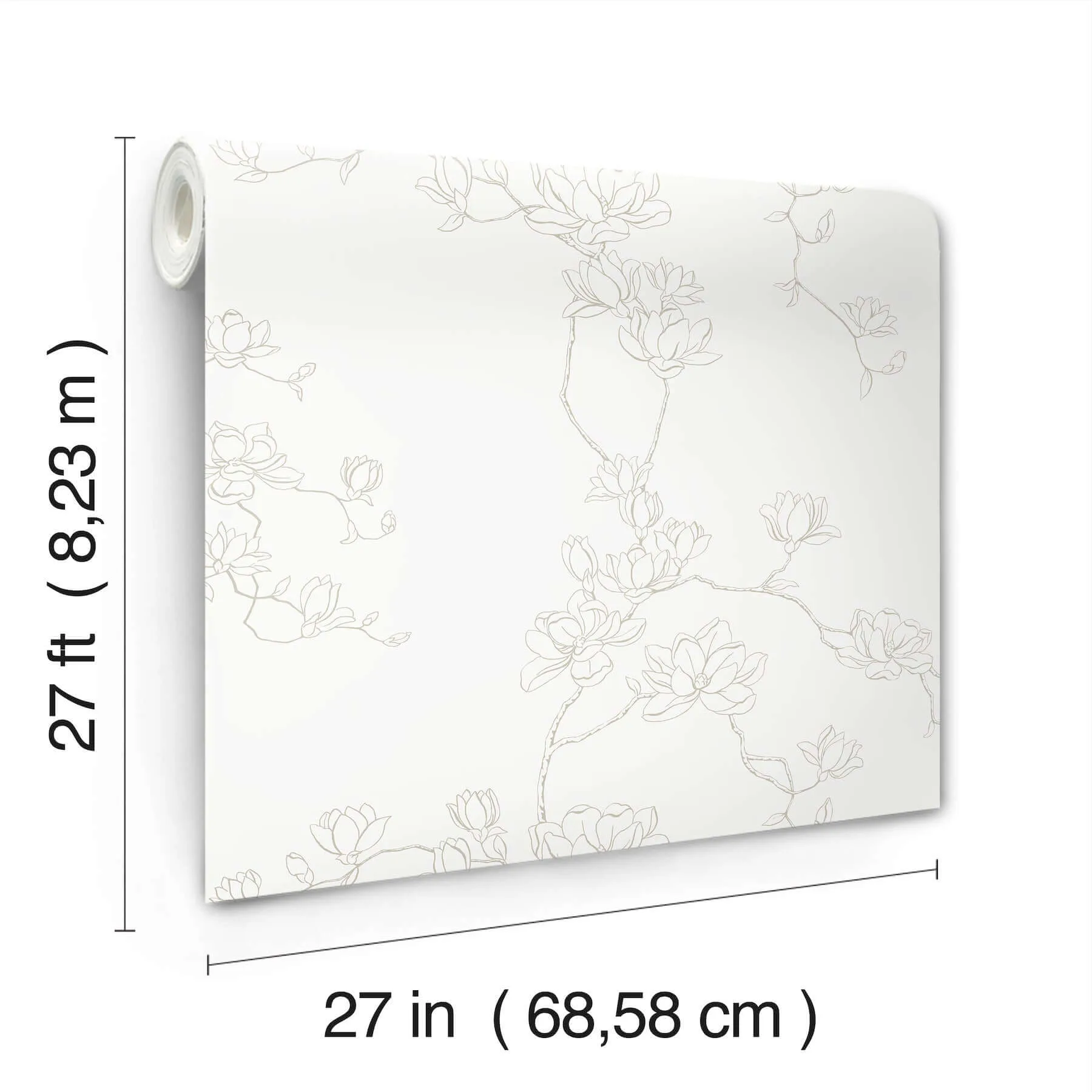 Magnolia Home Magnolia Branches - Beige Wallpaper | Buy Online Magnolia Home Magnolia Branches wallpaper, color Beige, SKU MF4732