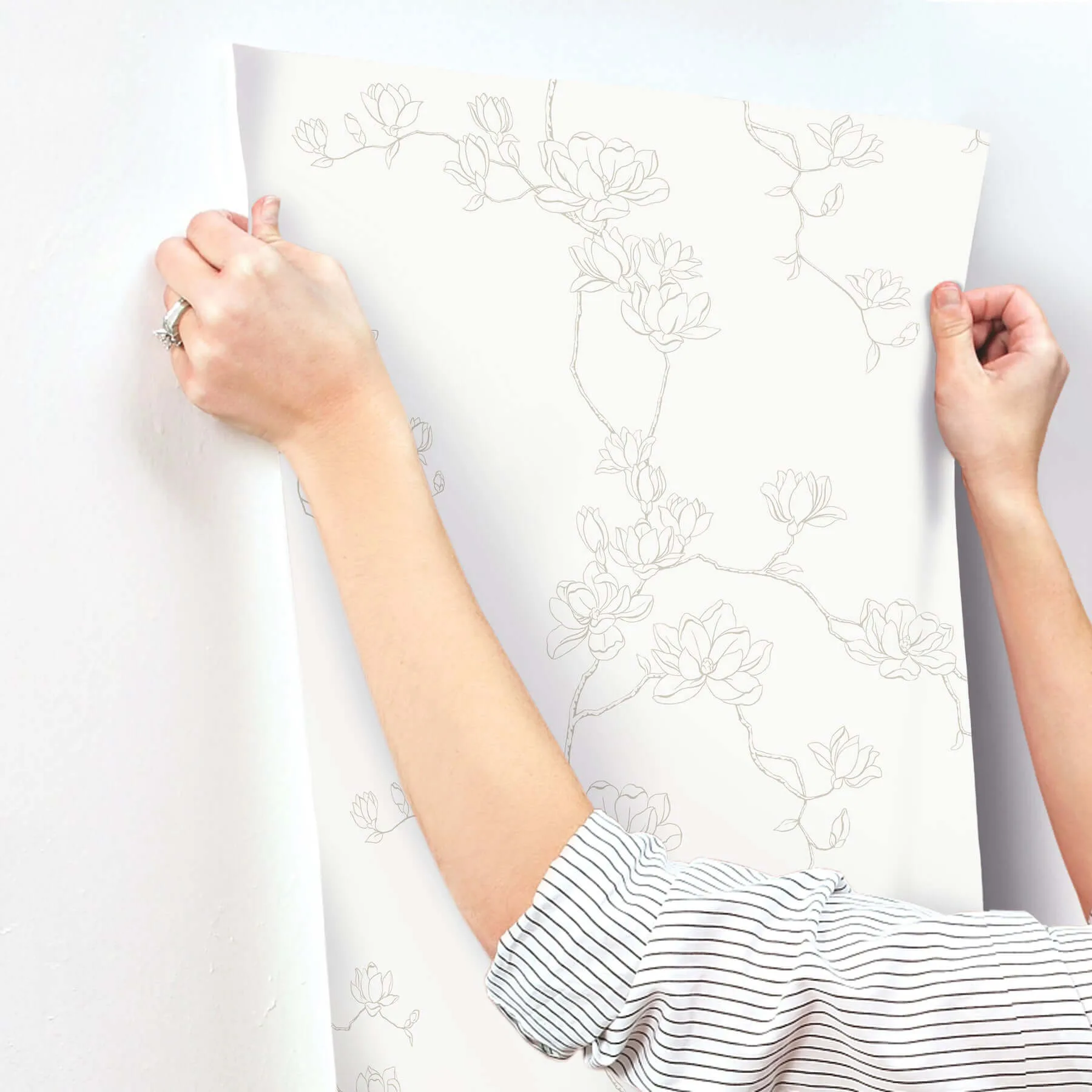 Magnolia Home Magnolia Branches - Beige Wallpaper | Buy Online Magnolia Home Magnolia Branches wallpaper, color Beige, SKU MF4732
