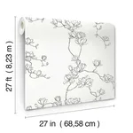 Magnolia Home Magnolia Branches - Black Wallpaper | Buy Online Magnolia Home Magnolia Branches wallpaper, color Black, SKU MF4731