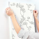 Magnolia Home Magnolia Branches - Black Wallpaper | Buy Online Magnolia Home Magnolia Branches wallpaper, color Black, SKU MF4731