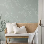 Magnolia Home Magnolia Branches - Eucalyptus Wallpaper | Buy Online Magnolia Home Magnolia Branches wallpaper, color Eucalyptus, SKU MF4734