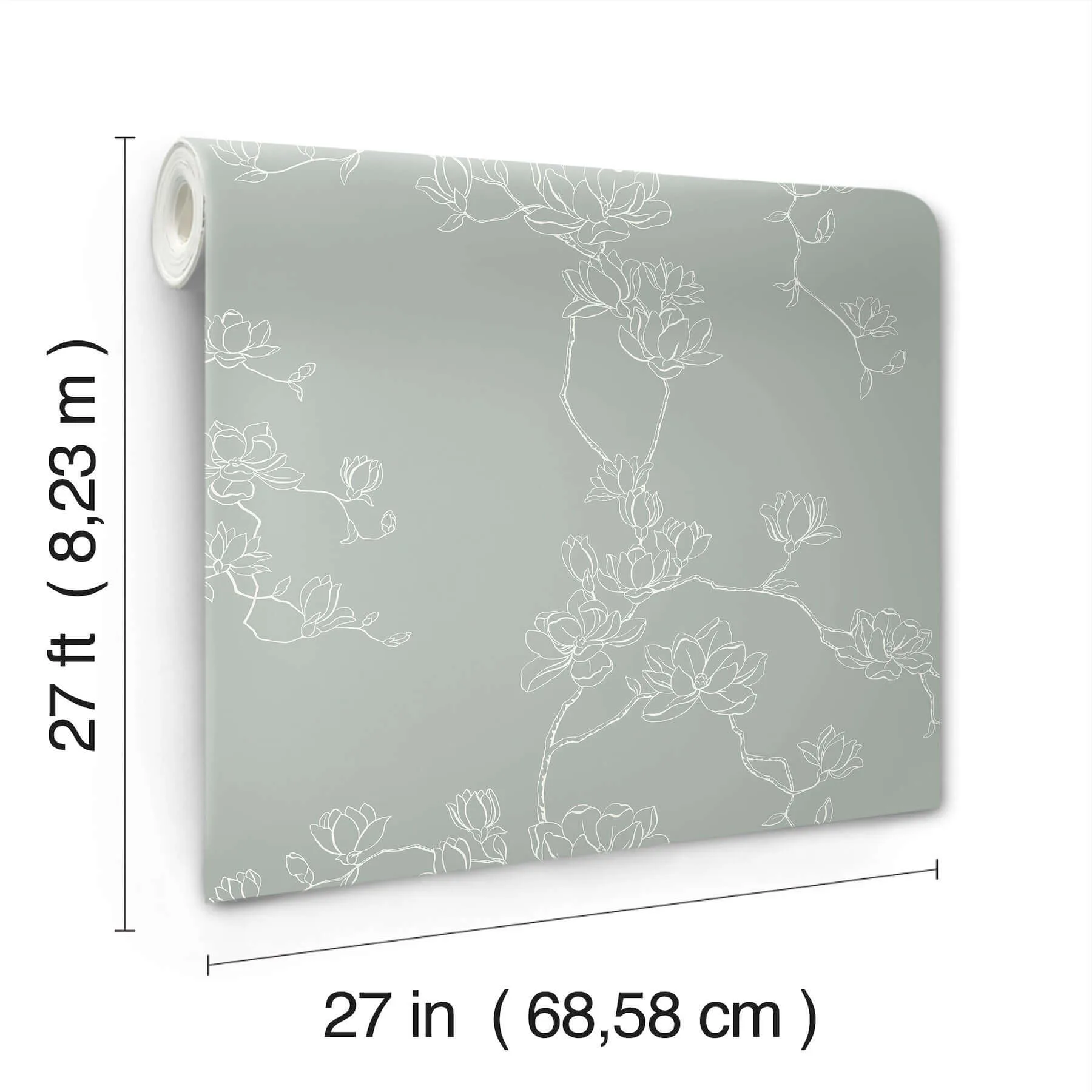 Magnolia Home Magnolia Branches - Eucalyptus Wallpaper | Buy Online Magnolia Home Magnolia Branches wallpaper, color Eucalyptus, SKU MF4734