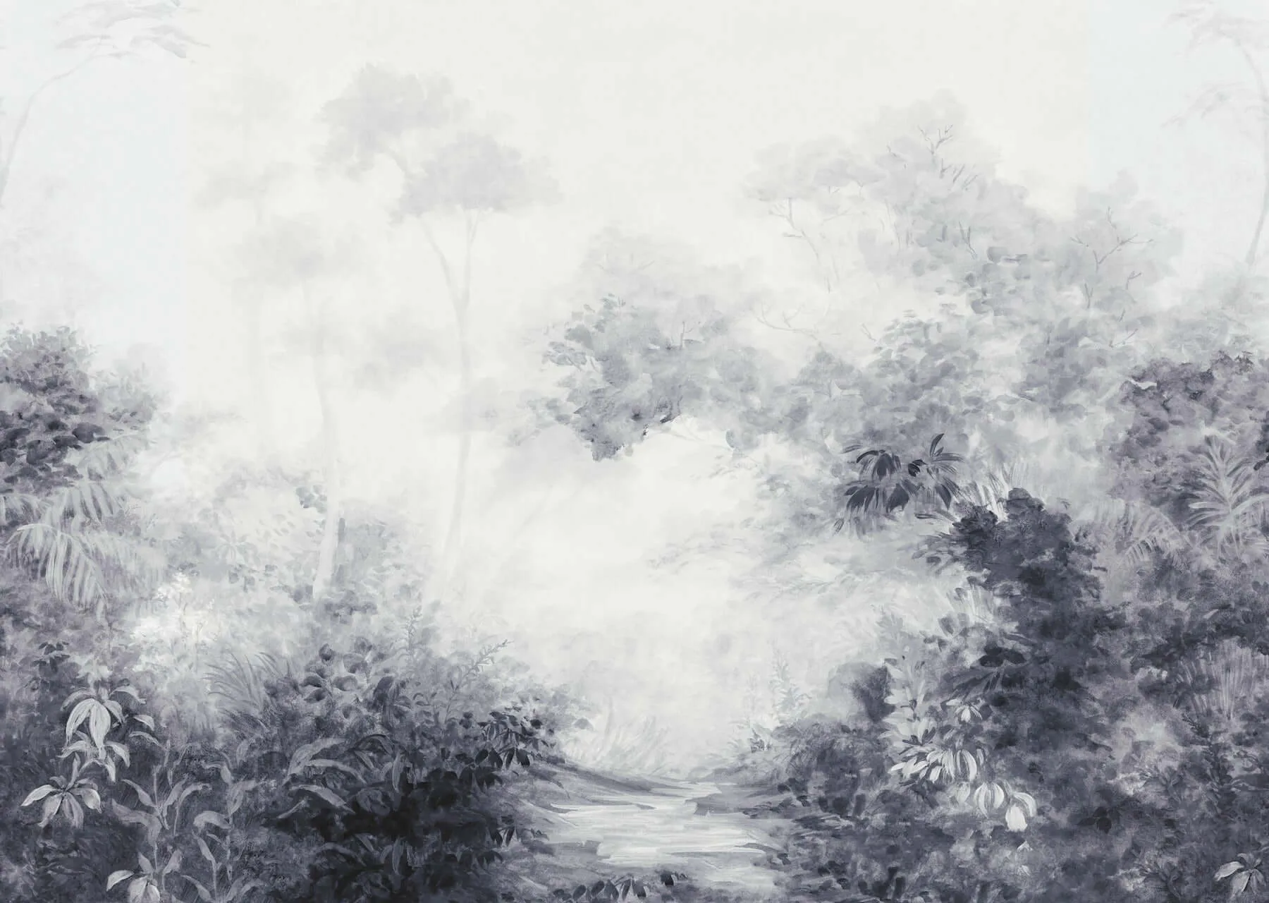Magnolia Home Woodlands wallpaper, color Black & White, SKU MF4808M