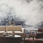 Magnolia Home Woodlands wallpaper, color Black & White, SKU MF4808M