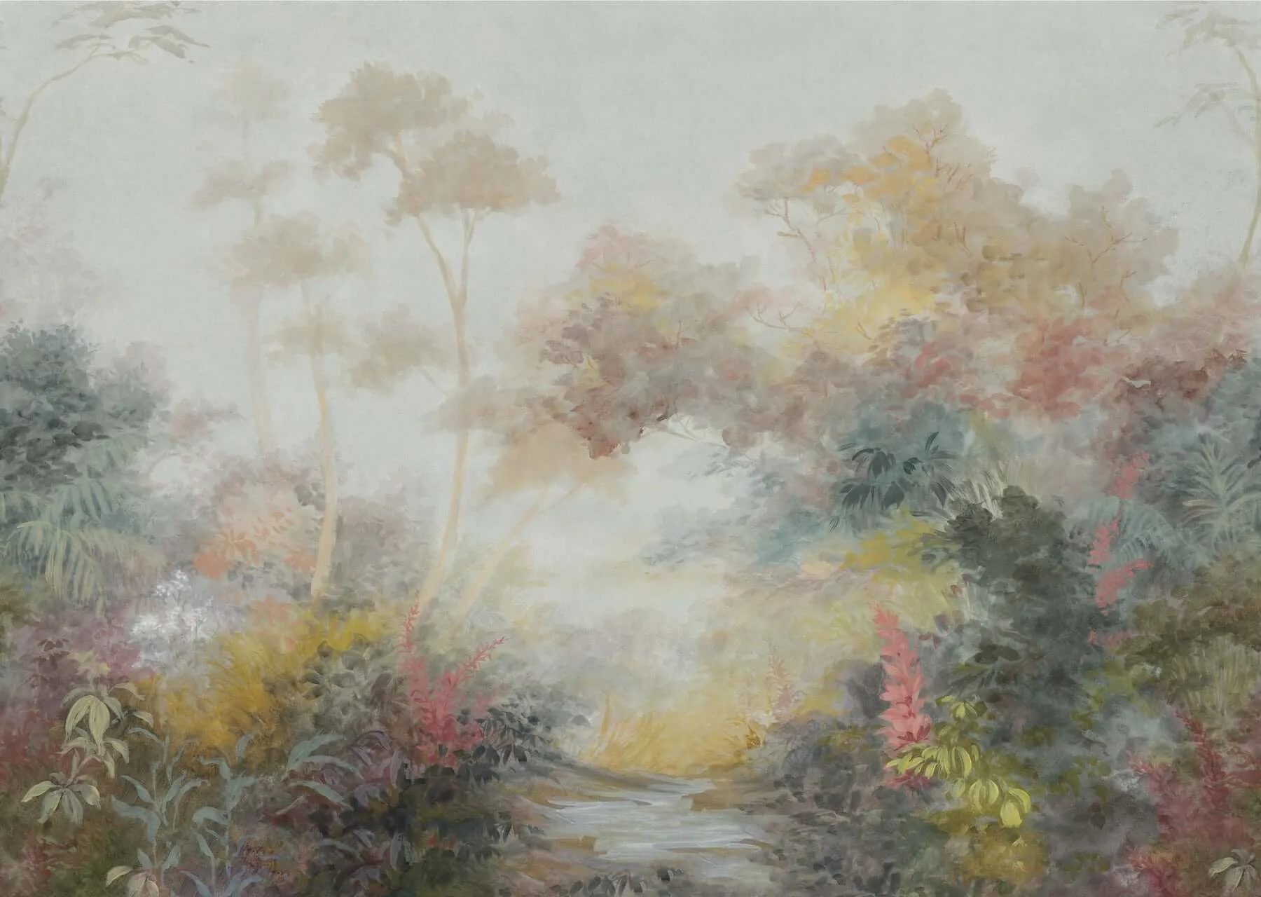 Magnolia Home Woodlands wallpaper, color Multicolor, SKU MF4809M