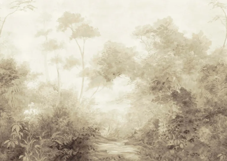 Magnolia Home Woodlands wallpaper, color Sepia, SKU MF4807M