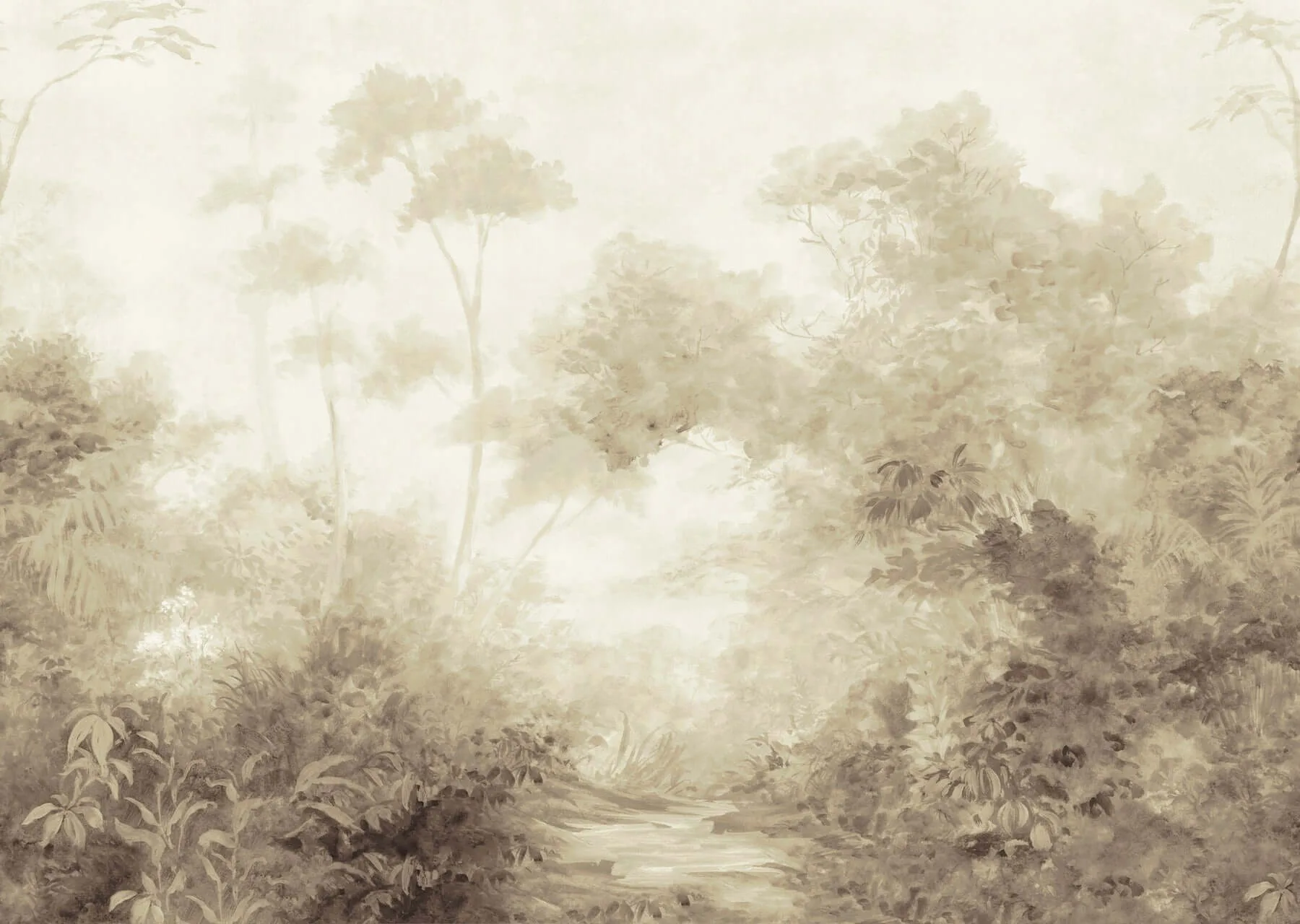 Magnolia Home Woodlands wallpaper, color Sepia, SKU MF4807M