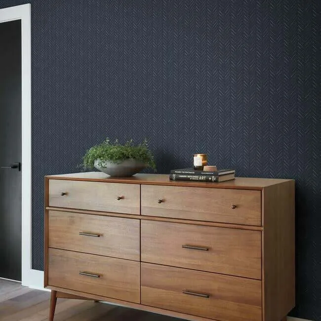 Magnolia Home Magnolia Home Pick-Up Sticks wallpaper, color Blue, SKU PSW1022RL