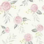 Magnolia Home Magnolia Home Watercolor Roses - Pink Wallpaper | Buy Online Magnolia Home Magnolia Home Watercolor Roses wallpaper, color Pink, SKU PSW1010RL