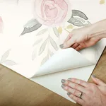 Magnolia Home Magnolia Home Watercolor Roses - Pink Wallpaper | Buy Online Magnolia Home Magnolia Home Watercolor Roses wallpaper, color Pink, SKU PSW1010RL