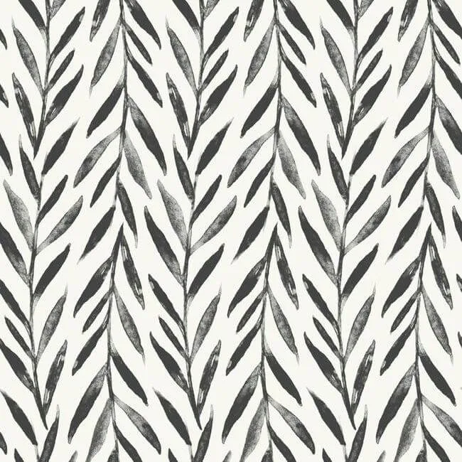 Magnolia Home Magnolia Home Willow wallpaper, color Black, SKU PSW1017RL