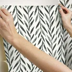Magnolia Home Magnolia Home Willow - Black Wallpaper | Buy Online Magnolia Home Magnolia Home Willow wallpaper, color Black, SKU PSW1017RL