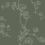 Magnolia Home Magnolia Branches - Pine Wallpaper | Buy Online Magnolia Home Magnolia Branches wallpaper, color Pine, SKU MF4735