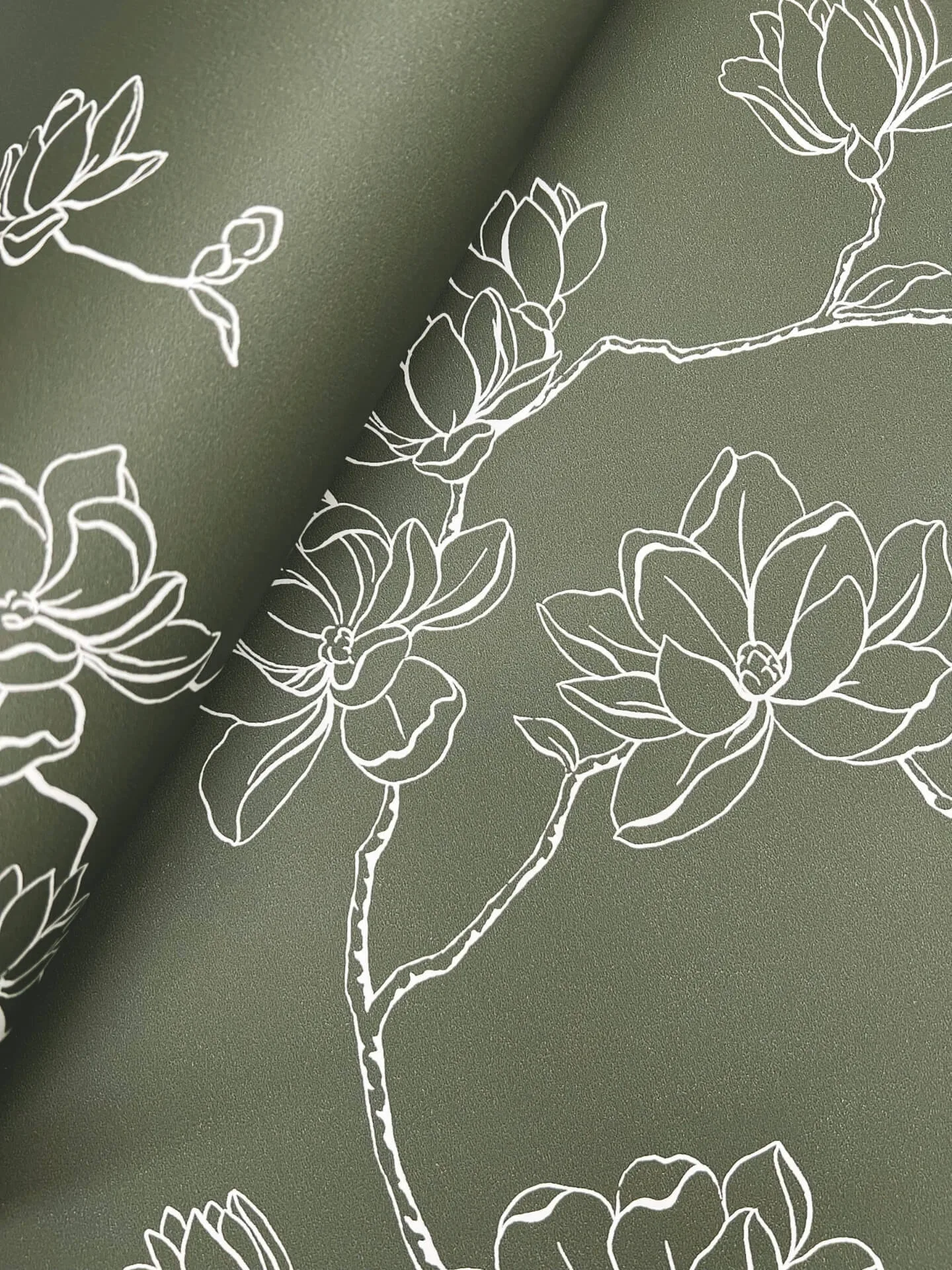 Magnolia Home Magnolia Branches - Pine Wallpaper | Buy Online Magnolia Home Magnolia Branches wallpaper, color Pine, SKU MF4735