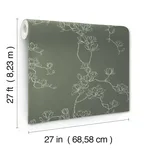 Magnolia Home Magnolia Branches - Pine Wallpaper | Buy Online Magnolia Home Magnolia Branches wallpaper, color Pine, SKU MF4735