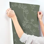Magnolia Home Magnolia Branches - Pine Wallpaper | Buy Online Magnolia Home Magnolia Branches wallpaper, color Pine, SKU MF4735