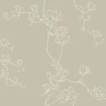 Magnolia Home Magnolia Branches wallpaper, color Taupe, SKU MF4736