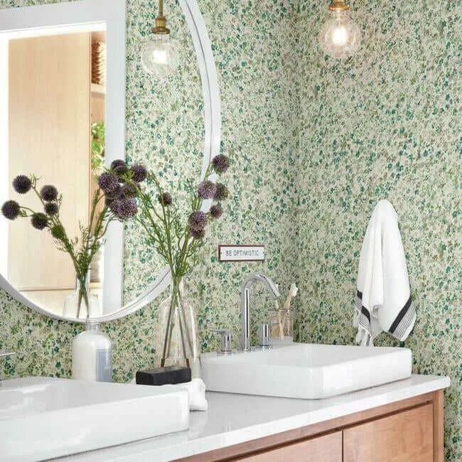 Magnolia Home Meadow wallpaper, color Green, SKU MK1121