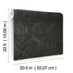 Magnolia Home Parquet - Black Wallpaper | Buy Online Magnolia Home Parquet wallpaper, color Black, SKU OM3621