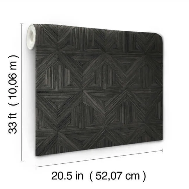 Magnolia Home Parquet - Black Wallpaper | Buy Online Magnolia Home Parquet wallpaper, color Black, SKU OM3621
