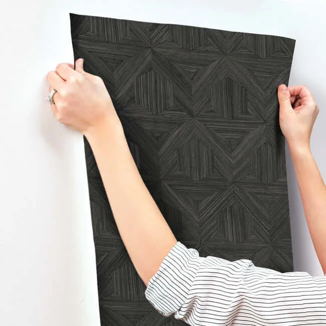 Magnolia Home Parquet - Black Wallpaper | Buy Online Magnolia Home Parquet wallpaper, color Black, SKU OM3621