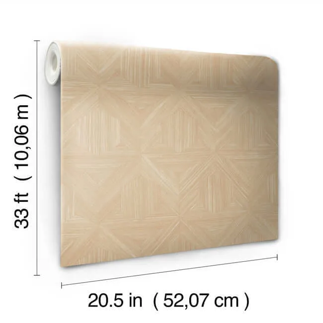 Magnolia Home Parquet - Tan Wallpaper | Buy Online Magnolia Home Parquet wallpaper, color Tan, SKU OM3622