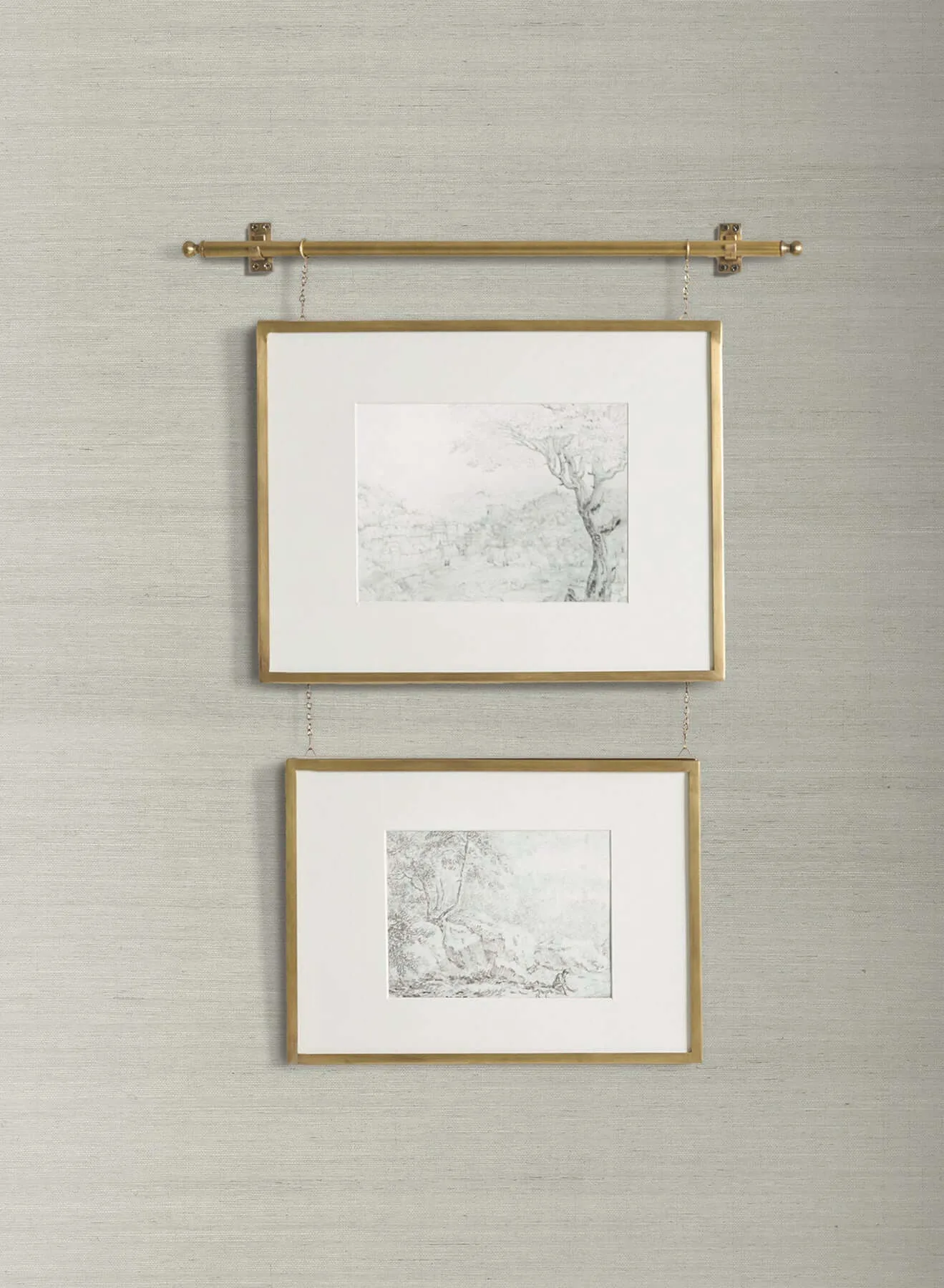Magnolia Home Plain Grass wallpaper, color Grey, SKU GV0167MH