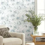 Magnolia Home Renewed Floral wallpaper, color Blue, SKU PSW1492RL