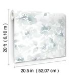 Magnolia Home Renewed Floral wallpaper, color Blue, SKU PSW1492RL