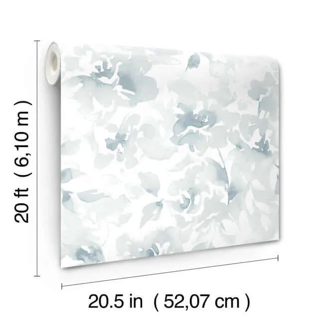 Magnolia Home Renewed Floral wallpaper, color Blue, SKU PSW1492RL