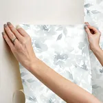 Magnolia Home Renewed Floral wallpaper, color Blue, SKU PSW1492RL