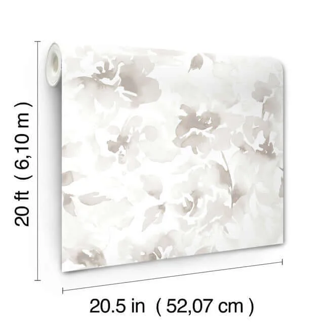 Magnolia Home Renewed Floral - Neutral Wallpaper | Buy Online Magnolia Home Renewed Floral wallpaper, color Neutral, SKU PSW1495RL