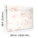 Magnolia Home Renewed Floral wallpaper, color Pink, SKU PSW1493RL
