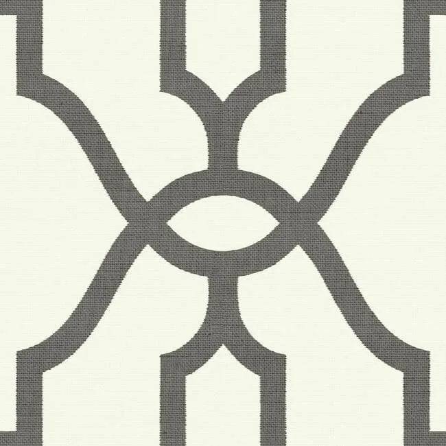 Magnolia Home Repurpose Woven Trellis wallpaper, color Charcoal, SKU ME1550