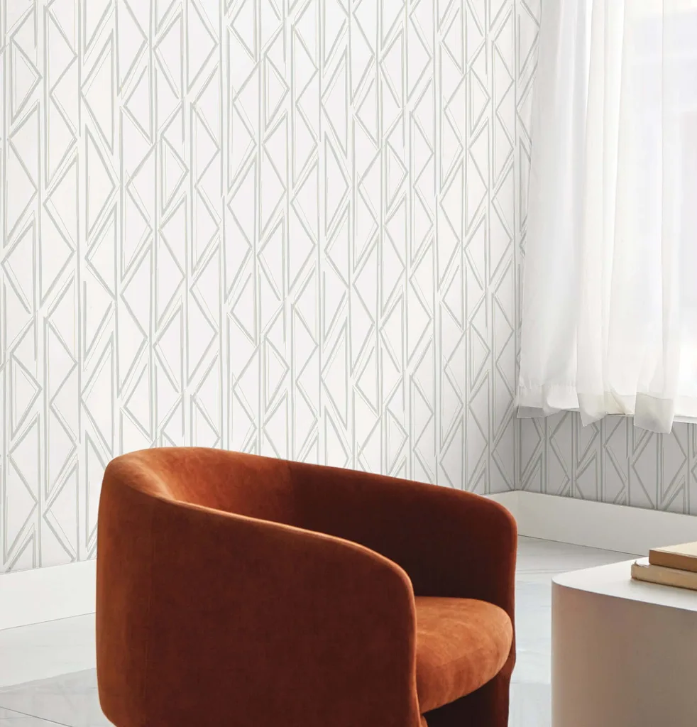 Magnolia Home Side By Side wallpaper, color Whitewash, SKU MJ4854