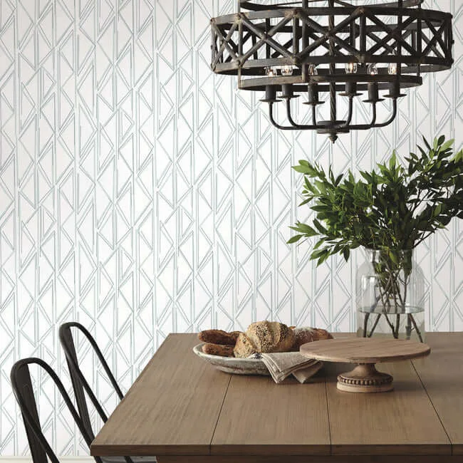 Magnolia Home Sideways Sketch wallpaper, color Blue, SKU PSW1501RL