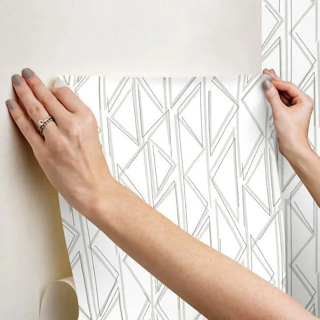 Magnolia Home Sideways Sketch wallpaper, color Grey, SKU PSW1500RL