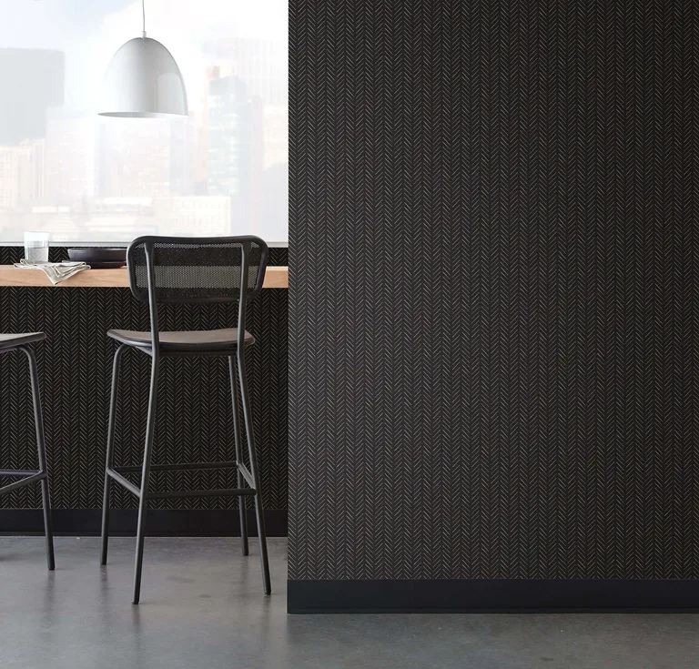Magnolia Home Stroll wallpaper, color Midnight, SKU MJ4814