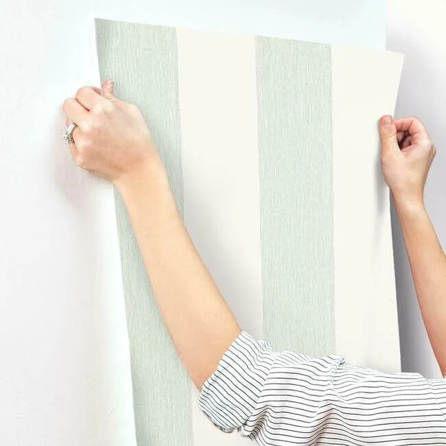 Magnolia Home Thread Stripe - Green Wallpaper | Buy Online Magnolia Home Thread Stripe wallpaper, color Green, SKU MK1116
