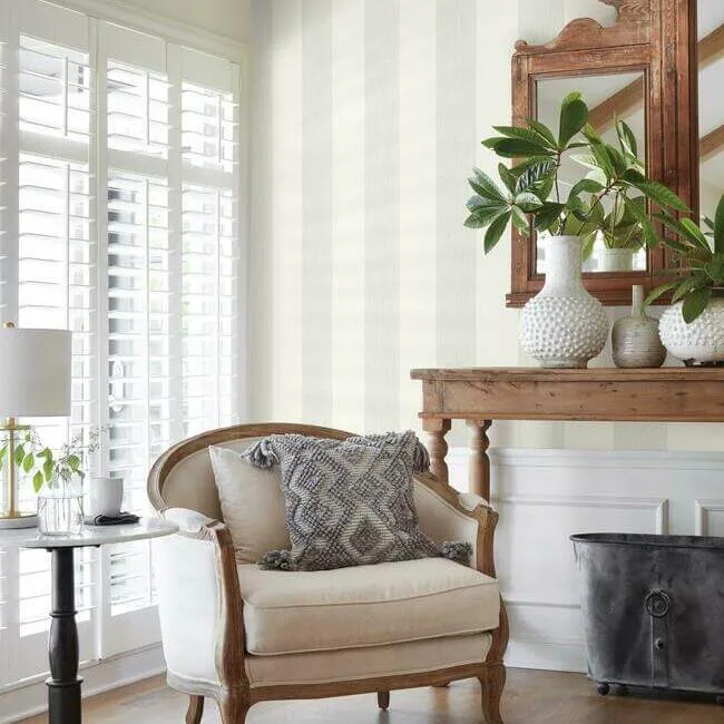Magnolia Home Thread Stripe wallpaper, color Blue, SKU MK1118