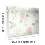 Magnolia Home Watercolor Roses - Pink Wallpaper | Buy Online Magnolia Home Watercolor Roses wallpaper, color Pink, SKU MK1125