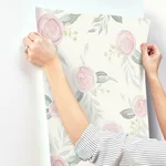 Magnolia Home Watercolor Roses - Pink Wallpaper | Buy Online Magnolia Home Watercolor Roses wallpaper, color Pink, SKU MK1125