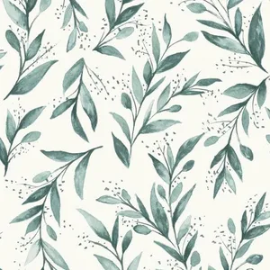Magnolia Home Weekends Olive Branch wallpaper, color Teal, SKU ME1536