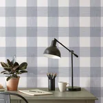 Magnolia Home Weft And Weave - Indigo Wallpaper | Buy Online Magnolia Home Weft And Weave wallpaper, color Indigo, SKU MJ4838