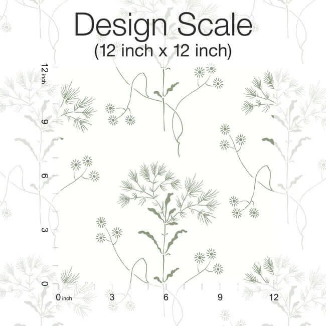 Magnolia Home Wildflower wallpaper, color Green, SKU PSW1503RL