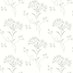 Magnolia Home Wildflower - Grey Wallpaper | Buy Online Magnolia Home Wildflower wallpaper, color Grey, SKU PSW1502RL