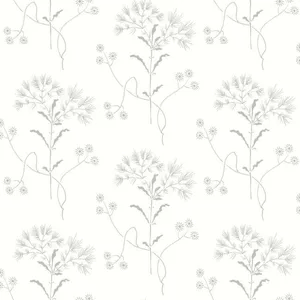 Magnolia Home Wildflower wallpaper, color Grey, SKU PSW1502RL