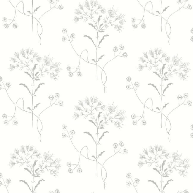 Magnolia Home Wildflower wallpaper, color Grey, SKU PSW1502RL