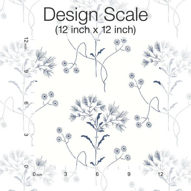 Magnolia Home Wildflower - Navy Wallpaper | Buy Online Magnolia Home Wildflower wallpaper, color Navy, SKU PSW1504RL