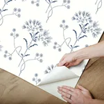 Magnolia Home Wildflower - Navy Wallpaper | Buy Online Magnolia Home Wildflower wallpaper, color Navy, SKU PSW1504RL